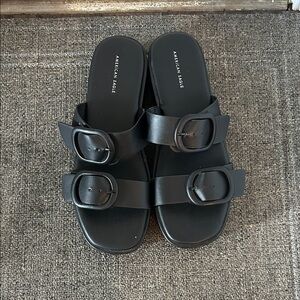 American Eagle Black Platform Sandals